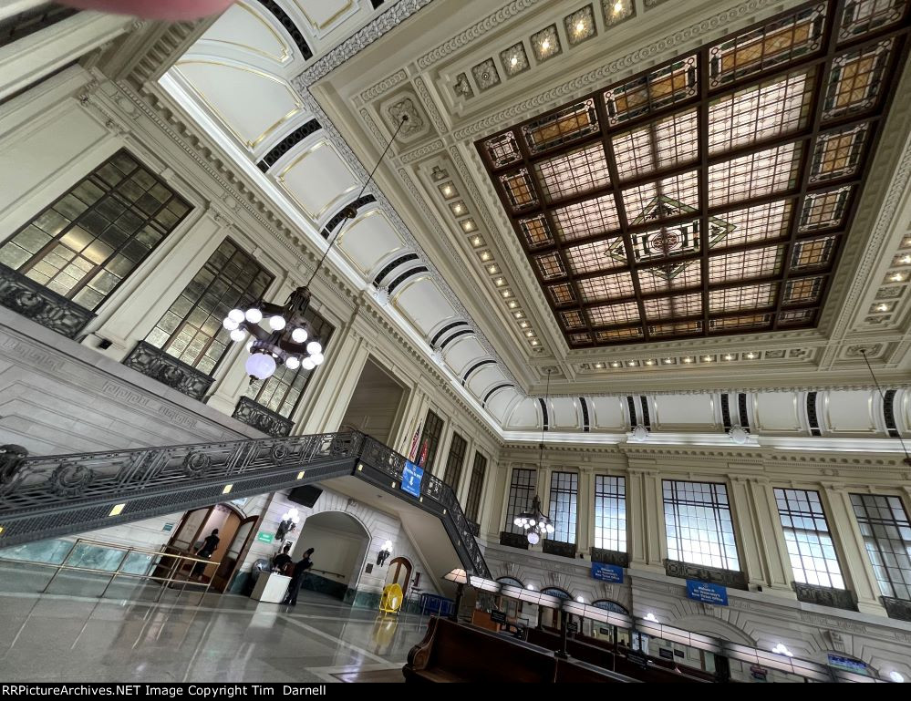 Hoboken waiting room showing beautiful ceiling 